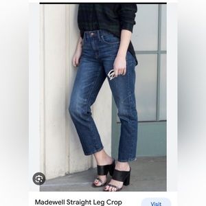 Madewell straight leg crop jean